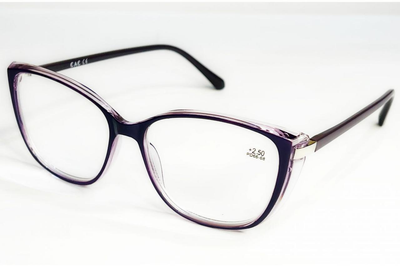 Жіночі окуляри для корекції зору з білою лінзою PD 66-68 +2.5 9094