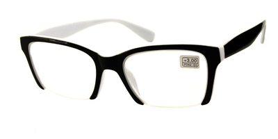 Готовые очки для зрения с диоптриями женские бело черные Vesta Плюс +0.75 3011