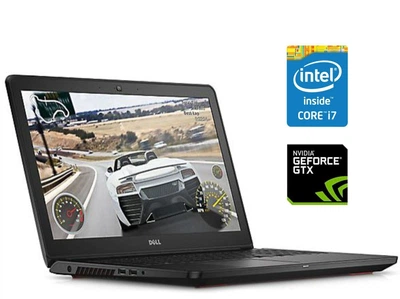 Ігровий ноутбук Б-клас Dell Inspiron 15-7559 / 15.6" (1920x1080) TN / Intel Core i7-6700HQ (4 (8) ядра по 2.6 - 3.5 GHz) / 12 GB DDR3 / 256 GB SSD / nVidia GeForce GTX 960M, 4 GB GDDR5, 128-bit / WebCam / Win 10 Pro б/в