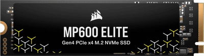 Dysk SSD Corsair MP600 Elite 1 TB PCIe 4.0 x4, NVMe 2.0, M.2 2280 Czarny (840006677611)