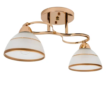 Люстра потолочная Light House SH-19400/2 FG 460*150*220 E27*2 цвет золото, плафоны белые