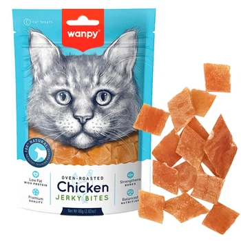 Ласощі для котів wanpy chicken jerky bites курячі в'ялені 80 г