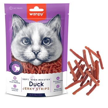 Лакомство для котов Wanpy Soft Duck Jerky Strips филе утки вяленое (DA-02S-01)