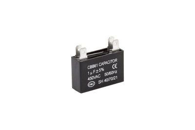 Конденсатор CBB61 1 мкФ, 450 В, Whicepart (прямоугольный, клеммы)
