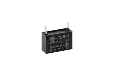 Конденсатор CBB61 2,5 мкФ, 450 В, Jyul (прямоугольный, клеммы)