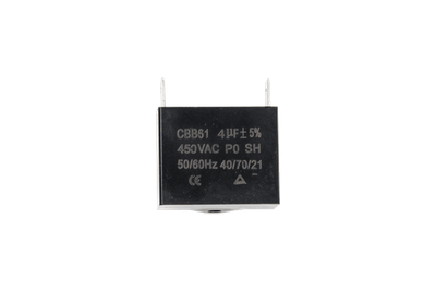 Конденсатор CBB61 4 мкФ, 450 В, Whicepart (прямоугольный, клеммы)