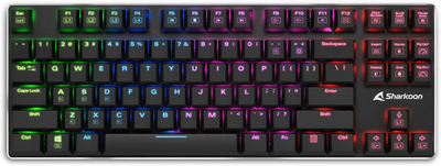 Клавіатура дротова Sharkoon PureWriter TKL RGB Kailh Red USB Black (4044951021505)