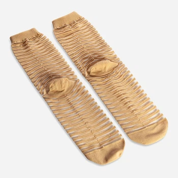 Носки женские высокие Griffon Socks Смужки S (36-37) Бежевые (ROZ6501033337)