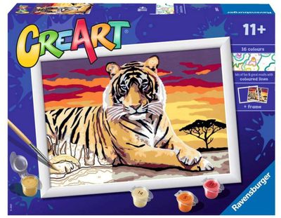 Картина по номерах Ravensburger CreArt Величний тигр 24 x 18 см (4005556289370)