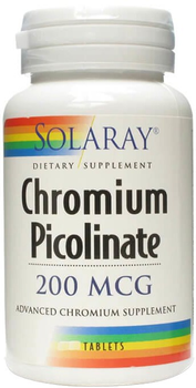 Kompleks minerałów Solaray Pikolinian chromu 200 Mcg 50 tabs (0076280232110)