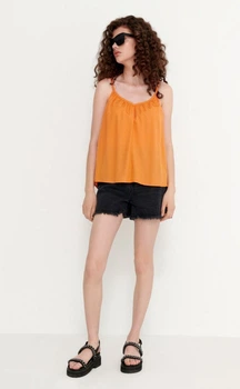 Жіночий топ на бретелях з модалу House Brand (57503) XS Оранжевий