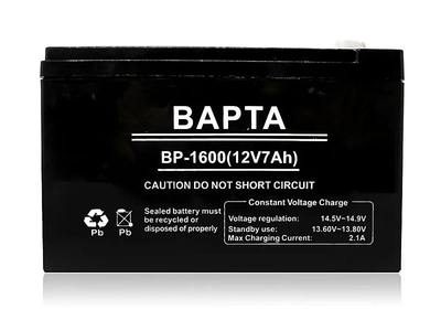 Акумуляторна батарея BAPTA 12В 7,0Ач 151х65х95 BP-1600/8548 чорний