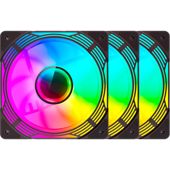 Комплект кулеров для корпуса GameMax KF300R BK ARGB-подсветка 120мм 3шт Черный / Кулер для пк