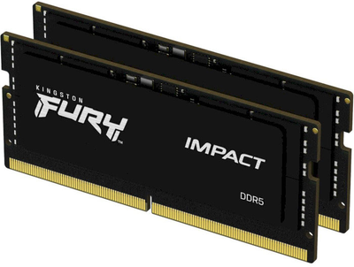 Оперативная память Kingston Fury SODIMM DDR5-6400 32768MB PC5-51200 (Kit of 2x16384MB) Impact Black (KF564S38IBK2-32)