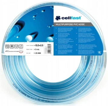 Шланг ПВХ Cellfast 20-484 неармований 10 мм x 2 мм x 5 м