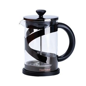 Френч-пресс чайник стеклянный Haus Roland 800 мл черный TS Kitchen HP33540B
