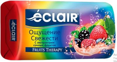 Мыло туалетное "Ощущение свежести с экстрактами сочных фруктов" - Eclair Fruits Therapy 90g (1099126-1462062-2)