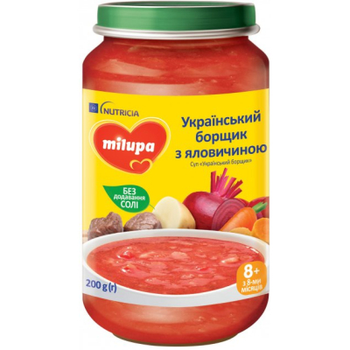 Дитяче пюре Milupa Український борщ 200 г (5900852045233)