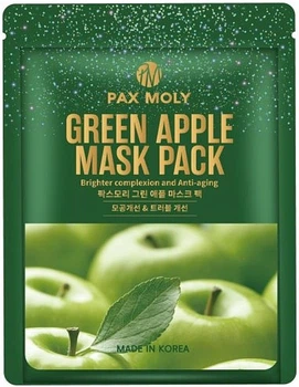 Маска тканинна із зеленим яблуком - Pax Moly Real Green Apple Mask Pack 25ml (1333007-7251200)