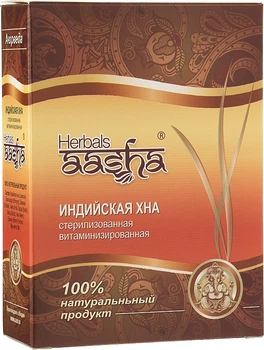Стерилизованная витаминизированная Индийская хна - Aasha Herbals 80g (147703-140708)