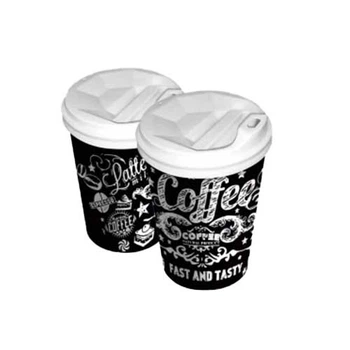 Стакан картонный Coffee Late 110 мл 50 шт. Черный (21471)