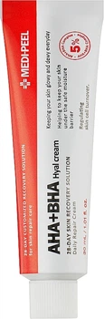 Крем-пілінг для обличчя відновлювальний з кислотами - MEDI-PEEL AHA BHA 28 Days Hyal Cream 30ml (1138886-104038)