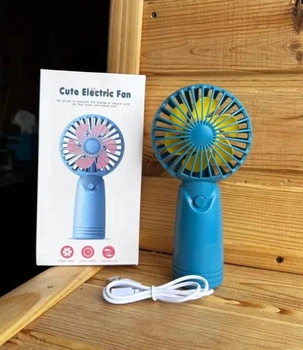 Портативний акумуляторний міні вентилятор ручний Mini Fan AP 223 Синій