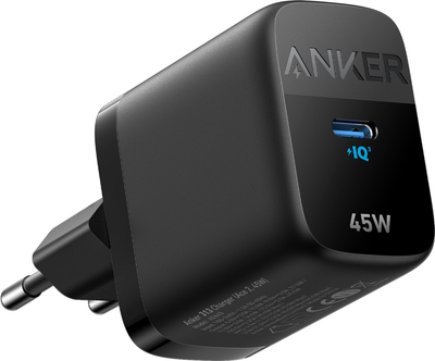 Мережевий зарядний пристрій Anker PowerPort 313 - 45W PD + PPS USB-C Black (A2643G11)