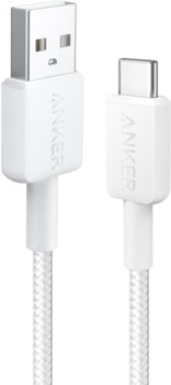 Кабель Anker 322 USB-A to USB-C - 1.8 м Nylon White (A81H6H21)