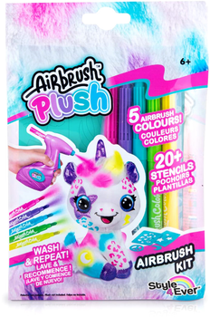 Zestaw do rysowania Canal Toys Airbrush Plush Refill neonowy 10 markerów (3555801455209)