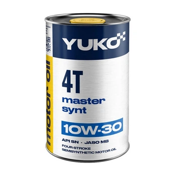 Олія для 4-х тактних двигунів YUKO MASTER SYNT 4T SAE 10W-30 0,6 л каністра жерсть, смаз630