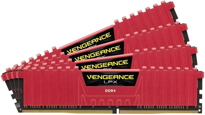 Оперативна пам'ять Corsair DDR4-2133 65536MB PC4-17000 (Kit of 4x16384) Vengeance LPX Red (CMK64GX4M4A2133C13R)