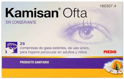 Chusteczki okulistyczne Meda Pharma Kamisan Ofta Sterile 28 szt (8470001603074)
