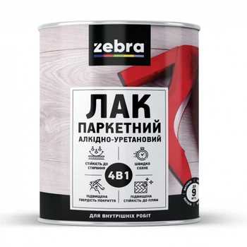 Лак паркетный алкидно-уретановый Zebra глянцевый