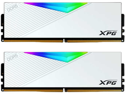 Pamięć RAM ADATA DDR5-6400 65536MB PC5-51200 (Kit of 2x32768) Lancer RGB White (AX5U6400C3232G-DCLARWH)