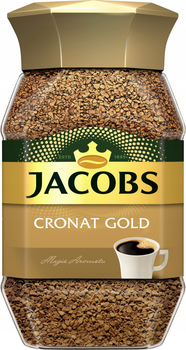 Розчинна кава Jacobs Cronat Gold 200 грамів у скляній банці | Нідерланди