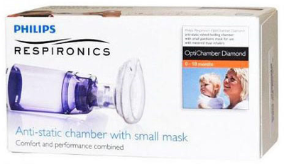 Komora inhalacyjna Philips Optichamber Diamond z maską dla niemowląt 0-18 miesięcy (8470001635631)