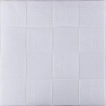 Самоклеющаяся 3D панель белое плетение 700x700x5мм (3101-5)