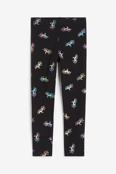 Легинсы черные Эдинороги H&M 140см (400097850)
