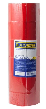 Клейкая лента Buromax 48 мм х 35 м 40 мкм Красная 1 шт. (BM.7007-05)