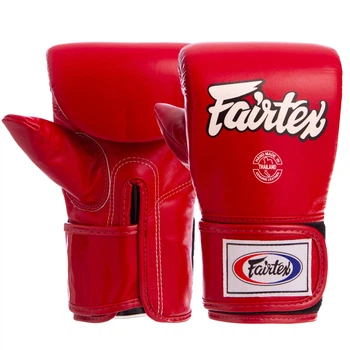 Снарядные перчатки кожаные на липучке размер M FAIRTEX красный TGT7