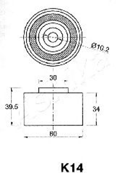 Ролик модуля натягувача ременя Ashika (450K014)