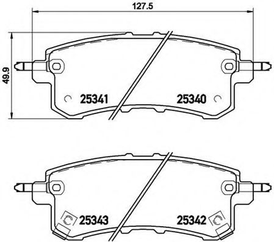 Колодки тормозные дисковые Brembo (P56082)