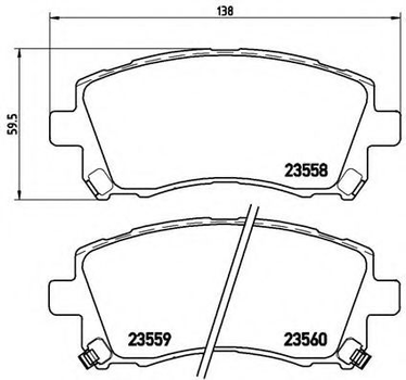 Колодки гальмівні дискові Brembo (P78010)