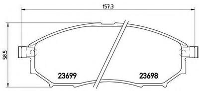 Колодки тормозные дисковые Brembo (P56058)