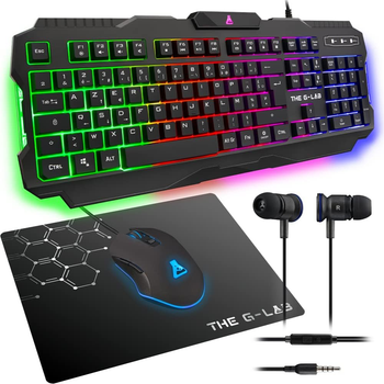 Игровой комплект The G-Lab Combo Helium 4-in-1 Black g8