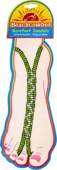 Пляжні сандалі на гумці з бісером Beachcomber Barefoot Sandals (біло-зелені)