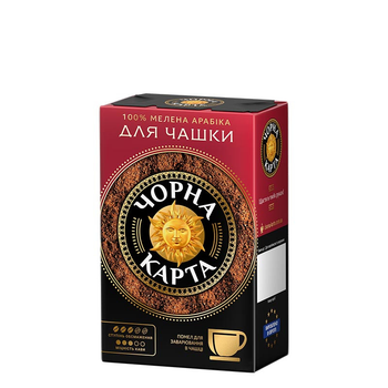 Кофе молотый Черная карта Для чашки 230 г в вакуумной упаковке