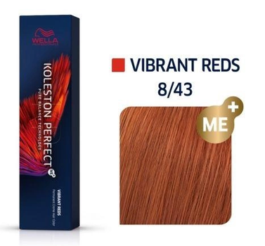 Краска для волос Wella Professionals Koleston Perfect ME+Vibrant Reds 8/43 (hellblond rot-gold) 60мл