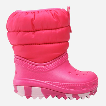 Śniegowce dziecięce dla dziewczynki ocieplane Crocs Classic Neo Puff Boot K 207684 29-30 Różowe (191448883574)